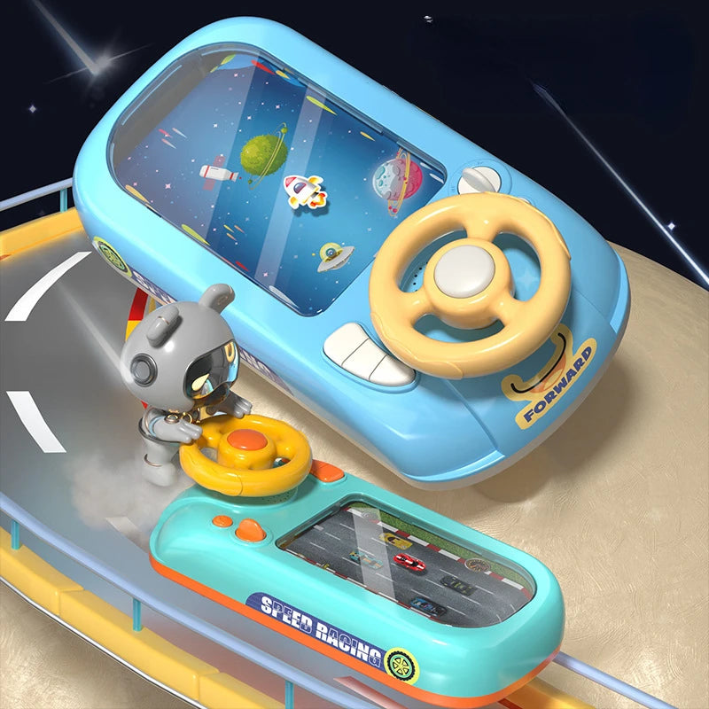 New Children's Electronic Adventure Game Steering Wheel Racing Cars Driving Toys Simulating Vehicles Music Sounds Baby Gifts