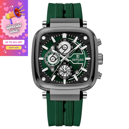 REWARD Men's Square Watch Sports Watch Chronograph  ساعة رياضية كرونوغراف مربعة للرجال
