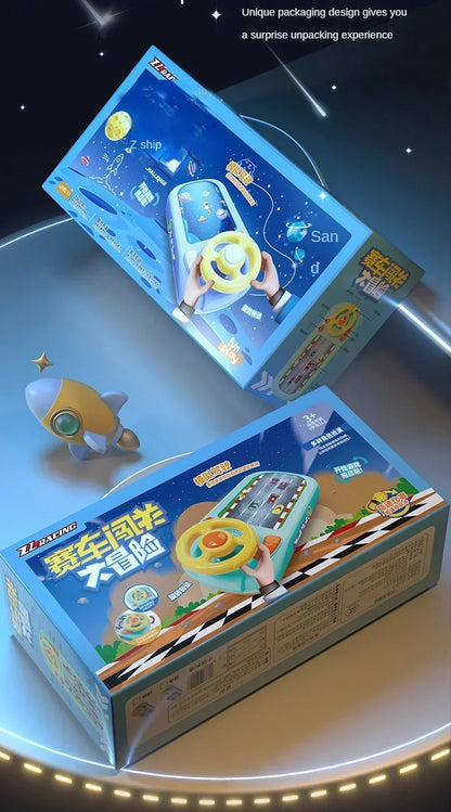 New Children's Electronic Adventure Game Steering Wheel Racing Cars Driving Toys Simulating Vehicles Music Sounds Baby Gifts